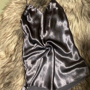 NWOT Victoria’s Secret slip lingerie. Small. Charcoal in color.